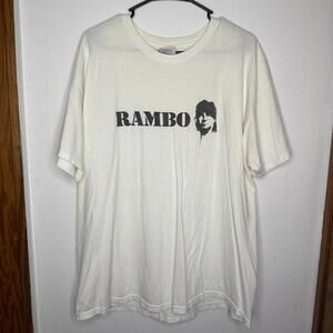 Vintage 2000s Rambo Movie Promo T-Shirt Sylvester Stallone Men's Size XL